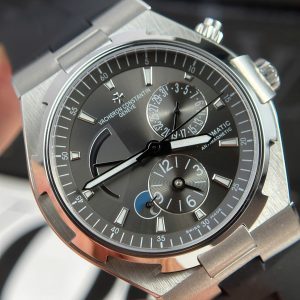 Đồng Hồ Nam Vacheron Constantin Replica 11 Overseas Dual Time 47450 Màu Xám Nhà Máy 9F 42mm (2)