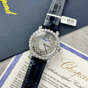 Đồng Hồ Nữ Chopard Chế Tác Đính Kim Cương Moissanite Hong Kong 34mm (1)