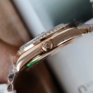 Đồng Hồ Nữ Rolex DateJust Chế Tác Đính Moissanite + Bọc Vàng Thật 18K 31mm (2)
