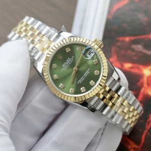 Đồng Hồ Nữ Rolex DateJust Rep 11 Máy Thuỵ Sỹ Automatic Mặt Xanh Lá Cây 31mm (8)