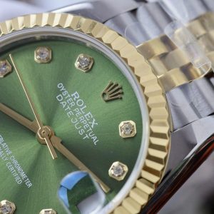 Đồng Hồ Nữ Rolex DateJust Rep 11 Máy Thuỵ Sỹ Automatic Mặt Xanh Lá Cây 31mm (8)