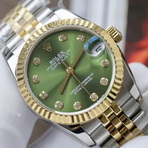 Đồng Hồ Nữ Rolex DateJust Rep 11 Máy Thuỵ Sỹ Automatic Mặt Xanh Lá Cây 31mm (8)