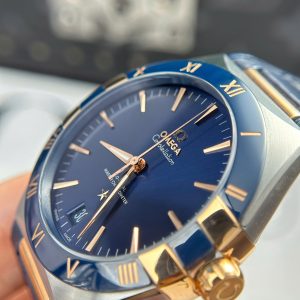 Đồng Hồ Omega Constellation Replica 11 Viền Gốm Xanh Blue Nhà Máy VS 41mm (2)
