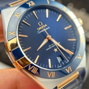 Đồng Hồ Omega Constellation Replica 11 Viền Gốm Xanh Blue Nhà Máy VS 41mm (2)