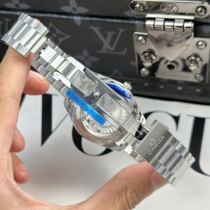 Đồng Hồ Omega Seamaster Co-Axial Replica 11 Mặt Xanh Blue Nhà Máy VS 41mm (2)