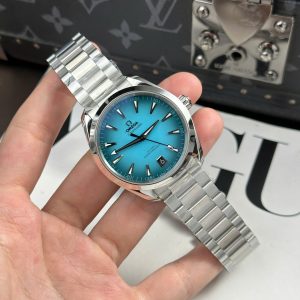 Đồng Hồ Omega Seamaster Co-Axial Replica 11 Mặt Xanh Blue Nhà Máy VS 41mm (2)
