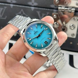 Đồng Hồ Omega Seamaster Co-Axial Replica 11 Mặt Xanh Blue Nhà Máy VS 41mm (2)
