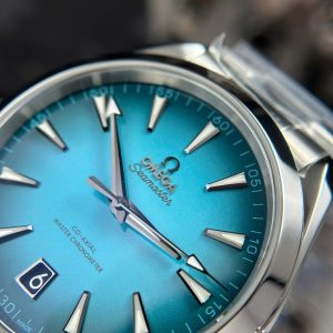 Đồng Hồ Omega Seamaster Co-Axial Replica 11 Mặt Xanh Blue Nhà Máy VS 41mm (2)