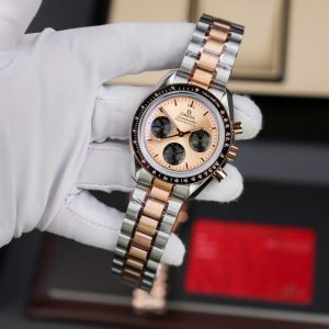 Đồng Hồ Omega SpeedMaster Chế Tác MoonWatch Demi Vàng Hồng 42mm (2)
