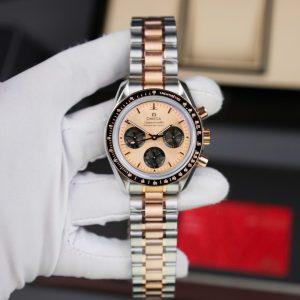 Đồng Hồ Omega SpeedMaster Chế Tác MoonWatch Demi Vàng Hồng 42mm (2)