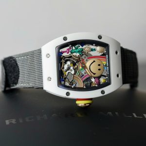 Đồng Hồ Richard Mille Fake 11 RM88 Smiley Dây Vải Nato Màu Xám 42mm (2)