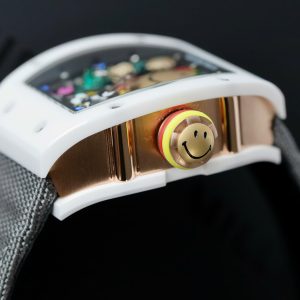 Đồng Hồ Richard Mille Fake 11 RM88 Smiley Dây Vải Nato Màu Xám 42mm (2)