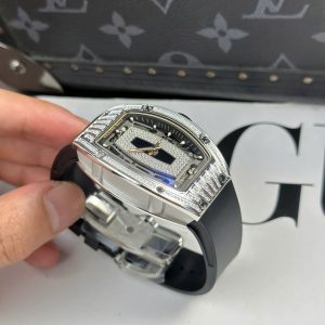 Đồng Hồ Richard Mille RM07-01 Nữ Đính Đá Dây Cao Su Màu Đen Nhà Máy ZF 36mm (1)