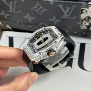Đồng Hồ Richard Mille RM07-01 Nữ Đính Đá Dây Cao Su Màu Đen Nhà Máy ZF 36mm (1)