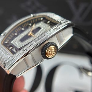 Đồng Hồ Richard Mille RM07-01 Nữ Đính Đá Dây Cao Su Màu Đen Nhà Máy ZF 36mm (1)