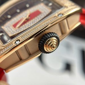 Đồng Hồ Richard Mille RM07-01 Nữ Đính Đá Dây Cao Su Màu Đỏ Nhà Máy ZF 36mm (2)