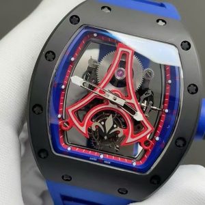 Đồng Hồ Richard Mille RM52-03 Paris Saint-Germain Tourbillon Rep 1 1 Gốm Đen 40x48mm (1)