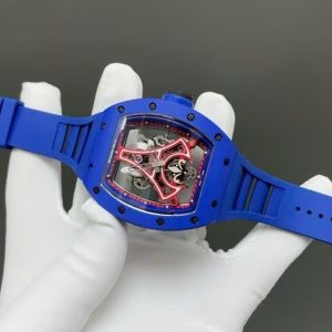 Đồng Hồ Richard Mille RM52-03 Paris Saint-Germain Tourbillon Replica 1 1 Gốm Xanh 40x48mm (1)