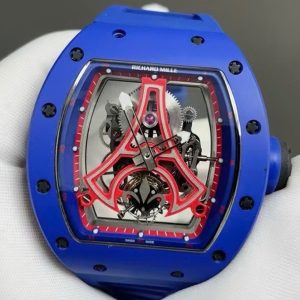 Đồng Hồ Richard Mille RM52-03 Paris Saint-Germain Tourbillon Replica 1 1 Gốm Xanh 40x48mm (1)
