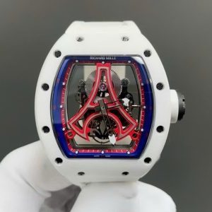 Đồng Hồ Richard Mille RM52-03 Paris Saint-Germain Tourbillon Replica Gốm Trắng 40x48mm (1)