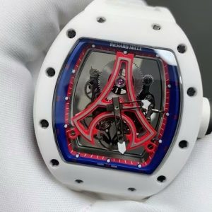 Đồng Hồ Richard Mille RM52-03 Paris Saint-Germain Tourbillon Replica Gốm Trắng 40x48mm (1)