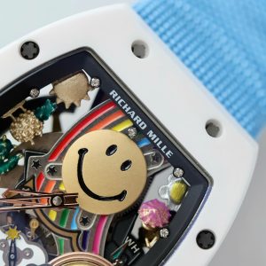 Đồng Hồ Richard Mille Rep 11 Cao Cấp RM88 Smiley Dây Vải Nato Màu Xanh 42mm (2)