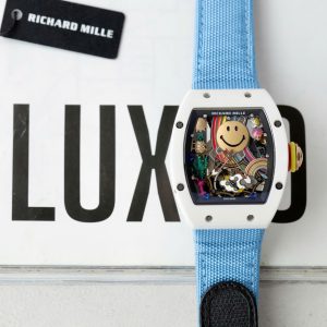 Đồng Hồ Richard Mille Rep 11 Cao Cấp RM88 Smiley Dây Vải Nato Màu Xanh 42mm (2)