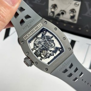 Đồng Hồ Richard Mille Replica 11 RM055 Bubba Watson Grey Ceramic Dây Cao Su Nhà Máy ZF 42.7x49 (1)