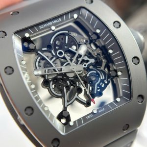 Đồng Hồ Richard Mille Replica 11 RM055 Bubba Watson Grey Ceramic Dây Cao Su Nhà Máy ZF 42.7x49 (1)