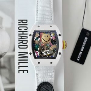 Đồng Hồ Richard Mille Replica Cao Cấp RM88 Smiley Vỏ Gốm Trắng 42mm (2)