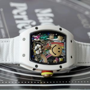Đồng Hồ Richard Mille Replica Cao Cấp RM88 Smiley Vỏ Gốm Trắng 42mm (2)