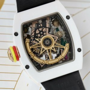 Đồng Hồ Richard Mille Replica Cao Cấp RM88 Smiley Vỏ Gốm Trắng 42mm (2)