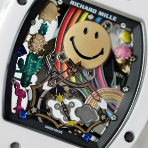 Đồng Hồ Richard Mille Replica Cao Cấp RM88 Smiley Vỏ Gốm Trắng 42mm (2)