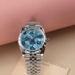 Đồng Hồ Rolex DateJust Lady 278344 Replica 11 Mặt Hoa Viền Đính Đá 31mm (2)