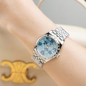Đồng Hồ Rolex DateJust Lady 278344 Replica 11 Mặt Hoa Viền Đính Đá 31mm (2)