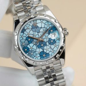 Đồng Hồ Rolex DateJust Lady 278344 Replica 11 Mặt Hoa Viền Đính Đá 31mm (2)