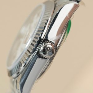 Đồng Hồ Rolex DateJust Lady Fake 11 Mặt Trắng Cọc Số La Mã 31mm (2)