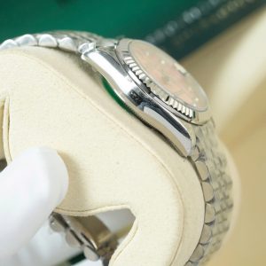 Đồng Hồ Rolex DateJust Lady Replica 11 Mặt Hồng Cọc Số Đính Đá 31mm (2)