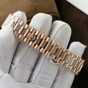 Đồng Hồ Rolex DateJust Nữ Chế Tác Bọc Vàng Thật + Ruby Baguette + Moissanite 31mm (2)