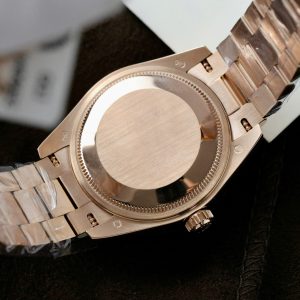 Đồng Hồ Rolex DateJust Nữ Chế Tác Bọc Vàng Thật + Ruby Baguette + Moissanite 31mm (2)