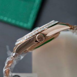 Đồng Hồ Rolex Day-Date Mặt Nham Thạch Chế Tác Bọc Vàng Thật Đính Moissanite GMF 36mm (2)