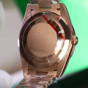 Đồng Hồ Rolex Day-Date Mặt Xanh Lá Cây Chế Tác Bọc Vàng Thật Trọng Lượng 186Gram QF 40mm (2)