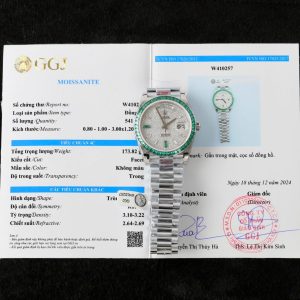 Đồng Hồ Rolex Day-Date Nam Chế Tác Đính Moissanite + Sapphire Baguette 40mm (2)