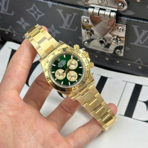 Đồng Hồ Rolex Daytona 126508 Mặt Xanh Green Chế Tác Mạ Vàng Xưởng THB 40mm (2)