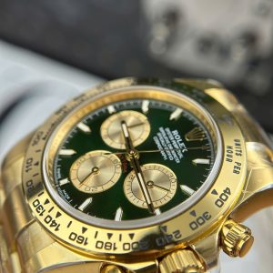 Đồng Hồ Rolex Daytona 126508 Mặt Xanh Green Chế Tác Mạ Vàng Xưởng THB 40mm (2)