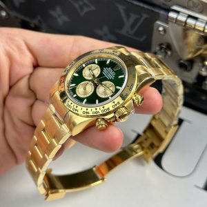 Đồng Hồ Rolex Daytona 126508 Mặt Xanh Green Chế Tác Mạ Vàng Xưởng THB 40mm (2)