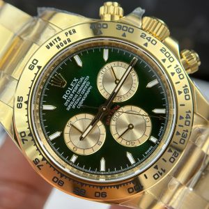 Đồng Hồ Rolex Daytona 126508 Mặt Xanh Green Chế Tác Mạ Vàng Xưởng THB 40mm (2)