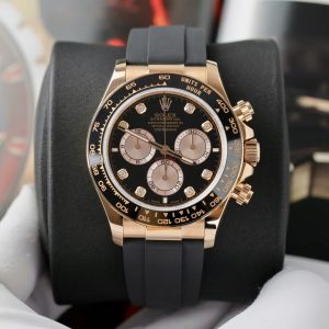 Đồng Hồ Rolex Daytona 126515 Chế Tác Mặt Đen Trọng Lượng 163Gram Bọc Vàng Thật 40mm (2)