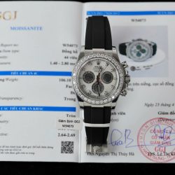 Đồng Hồ Rolex Daytona Chế Tác Mặt MOP Cọc Số + Vành Độ Kim Cương Moissanite 40mm (8)
