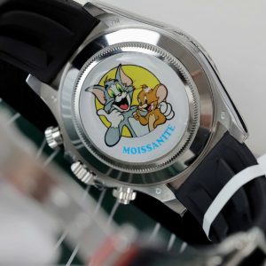 Đồng Hồ Rolex Daytona Chế Tác Mặt MOP Cọc Số + Vành Độ Kim Cương Moissanite 40mm (8)